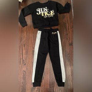 Girls black Justice outfit